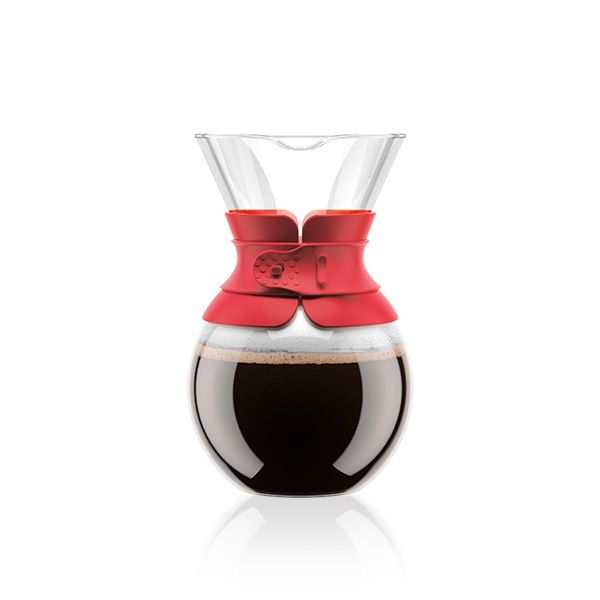 Cafetera con filtro permanente Marca Bodum 1 L/34 oz banda roja
