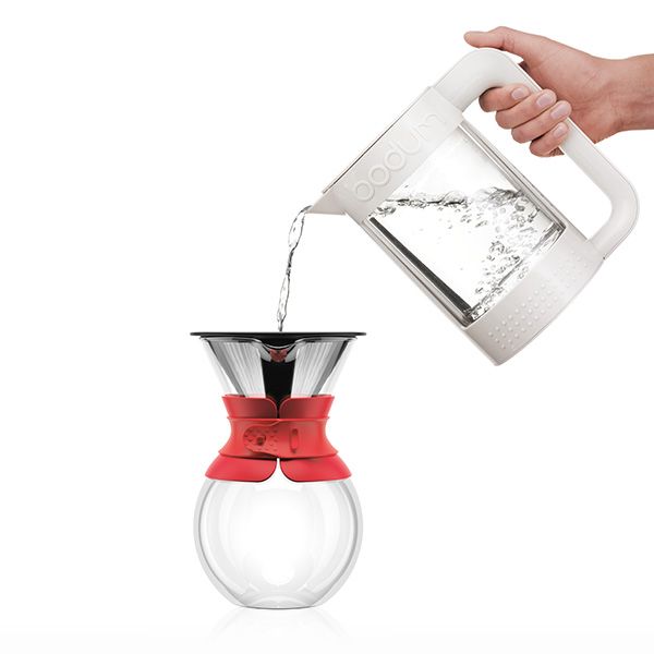 Cafetera con filtro permanente Marca Bodum 1 L/34 oz banda roja
