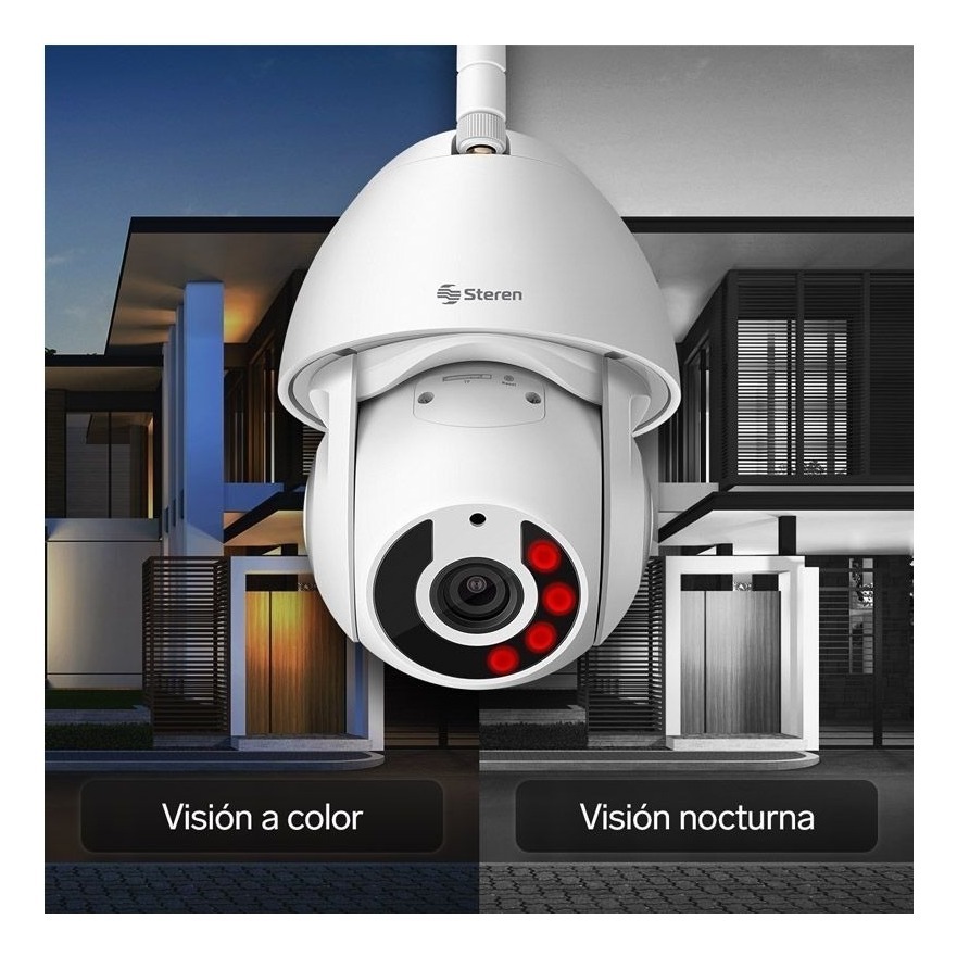 Cámara Seguridad WiFi STEREN CCTV235 Exterior +memoria 128GB
