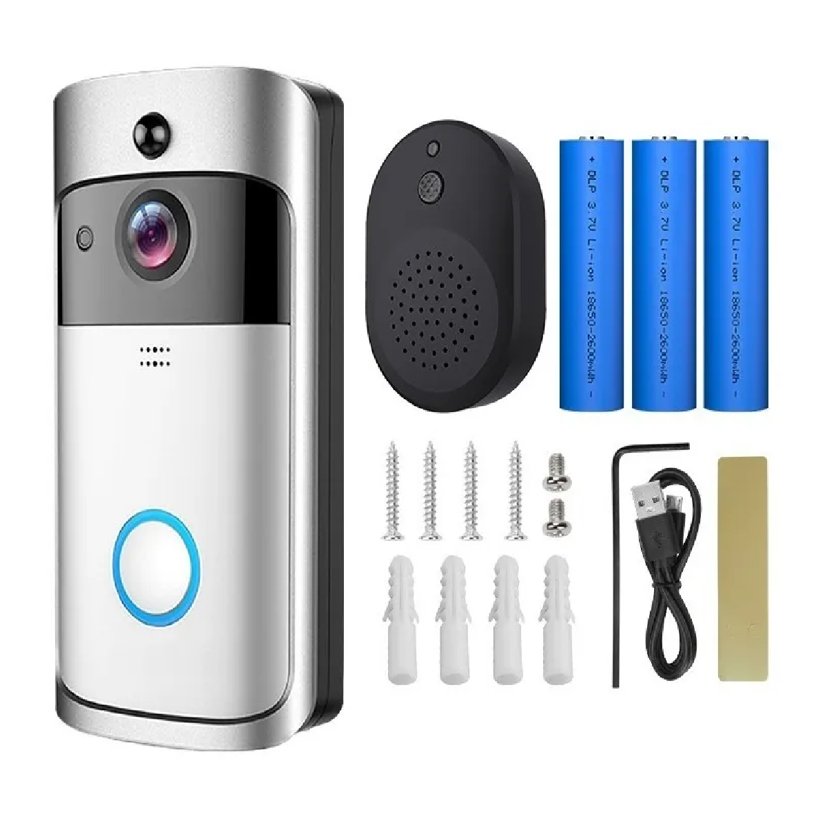 Timbre Inteligente Inalambrico Cámara Video Con Alarma