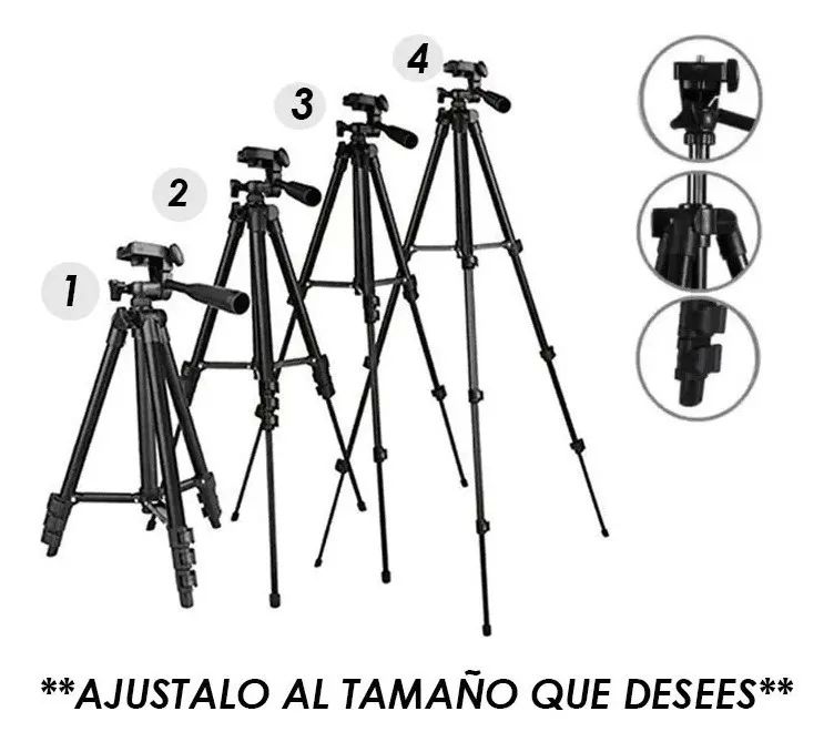 Tripie Soporte Base Tripode P Celular Camara Portatil Videos