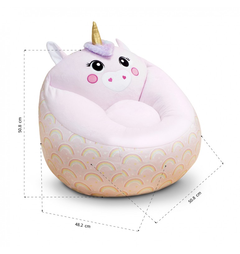Sillón Puff Unicornio para niñas 