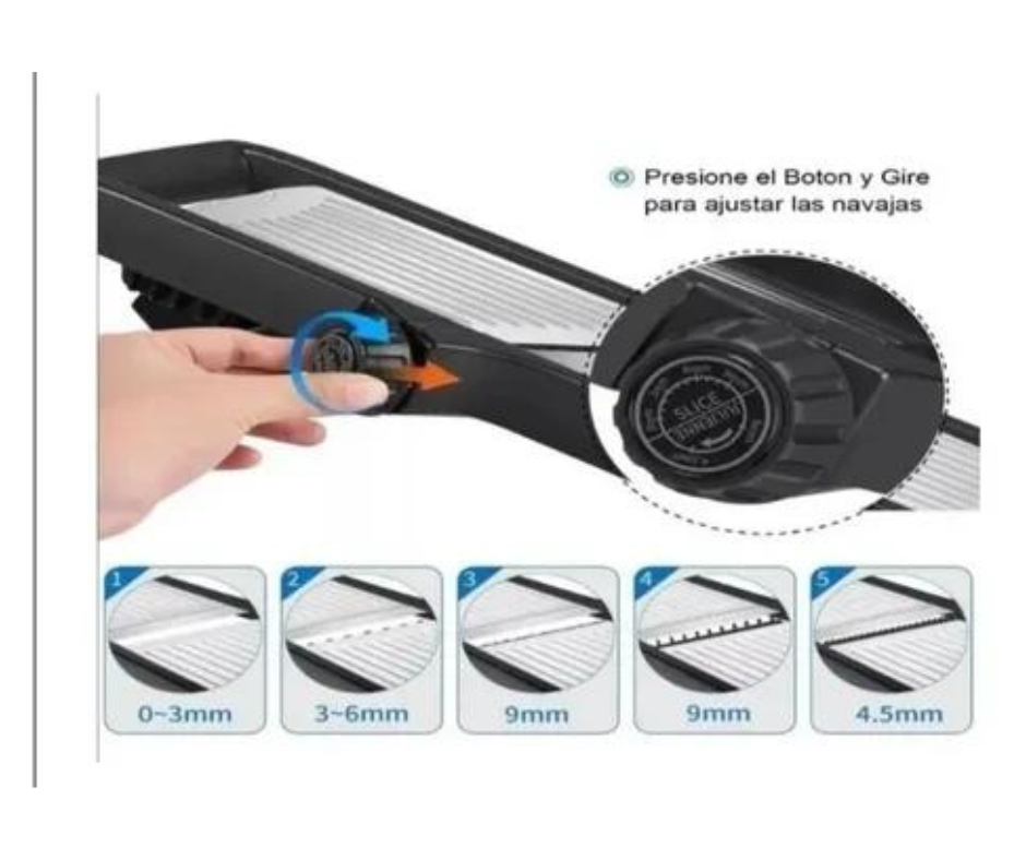 Mandolina Slicer 3en1 , Uso Rudo En Restaurantes Y El Hogar