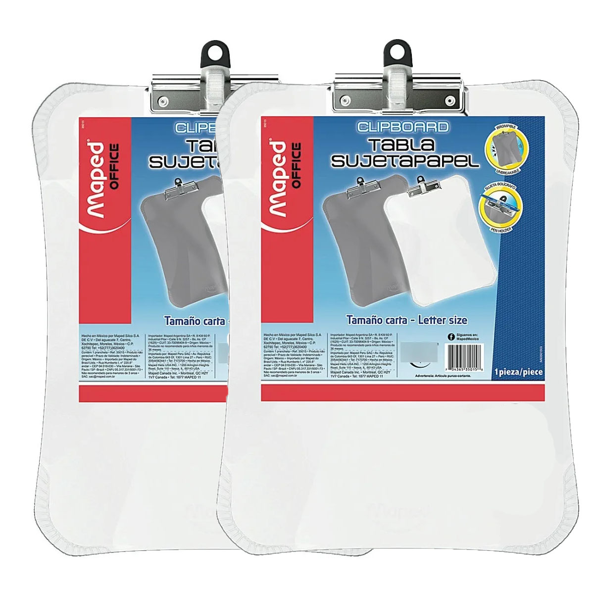 2 Tablas Sujetapapel Clipboard Carta Mayoreo Recargarse Escribi