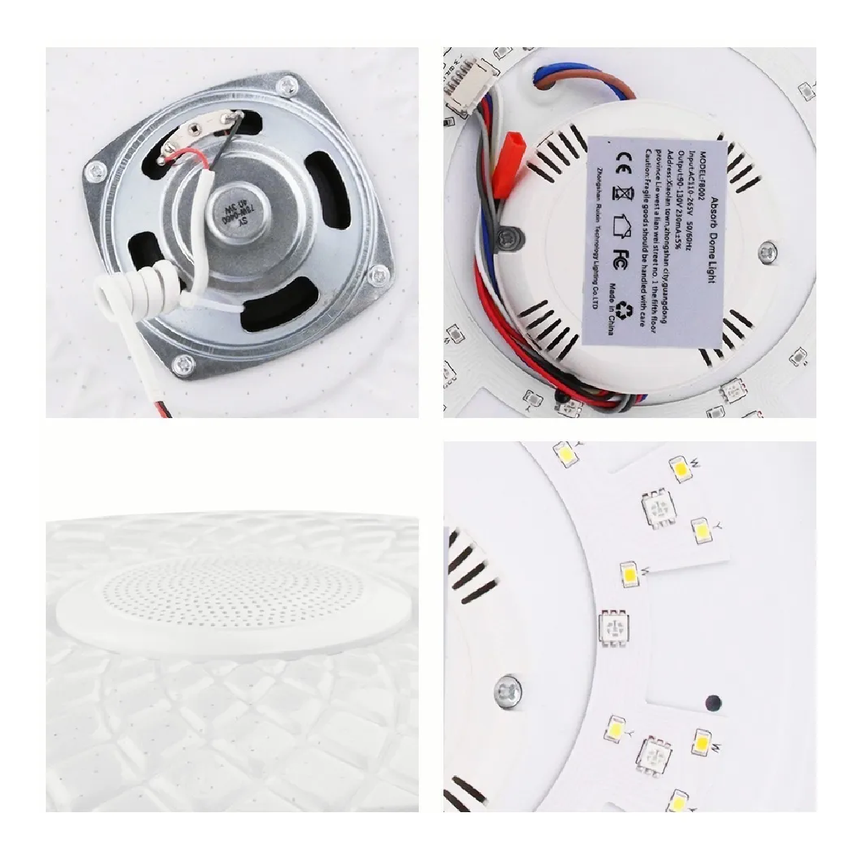Luz De Techo Inteligente Led Bluetooth Plafón Con Bocina 36w