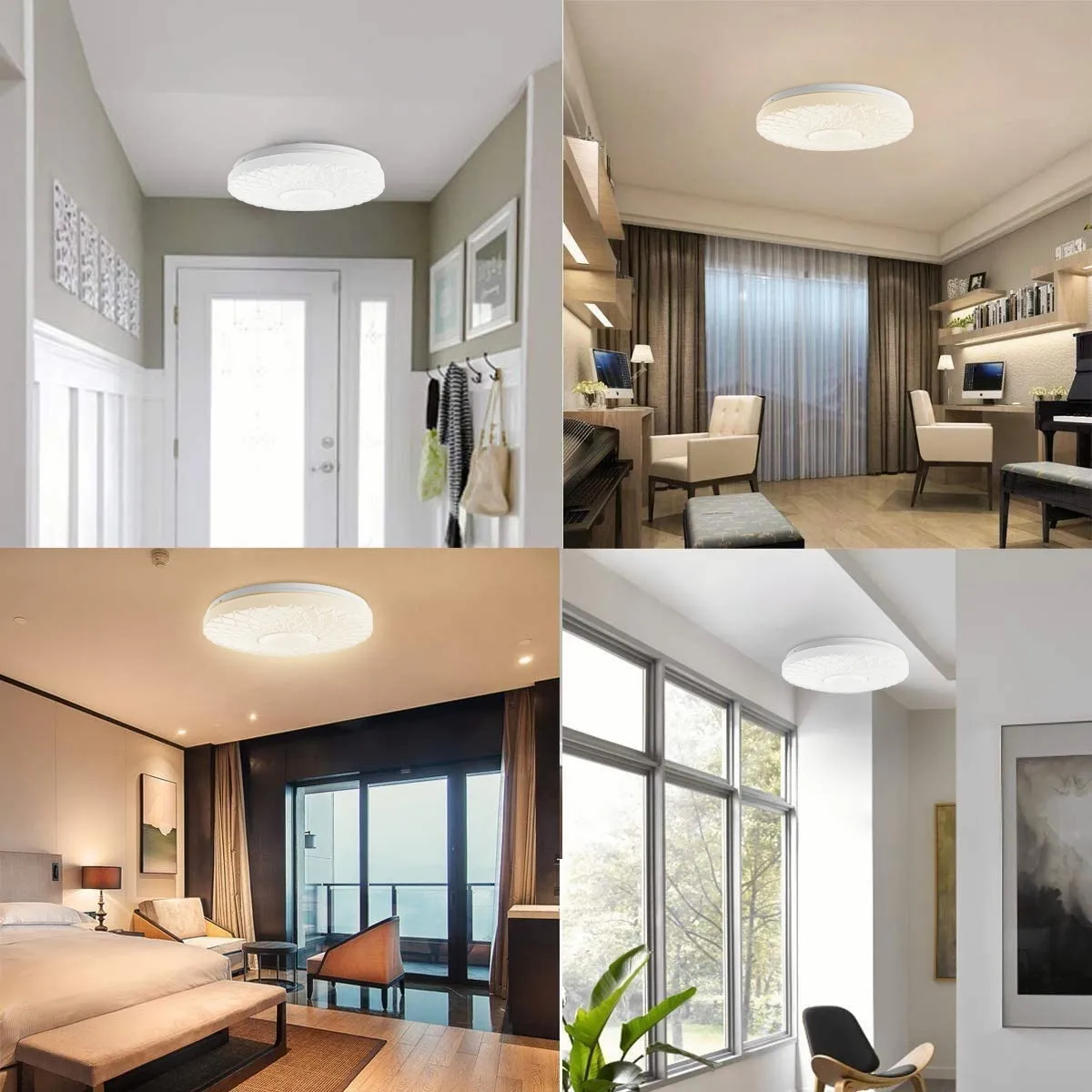 Luz De Techo Inteligente Led Bluetooth Plafón Con Bocina 36w