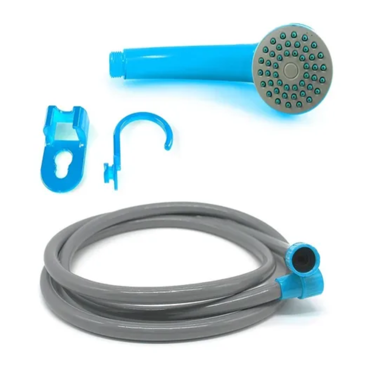 Regadera Portátil Eléctrica Exterior Con Bomba De Agua Azul