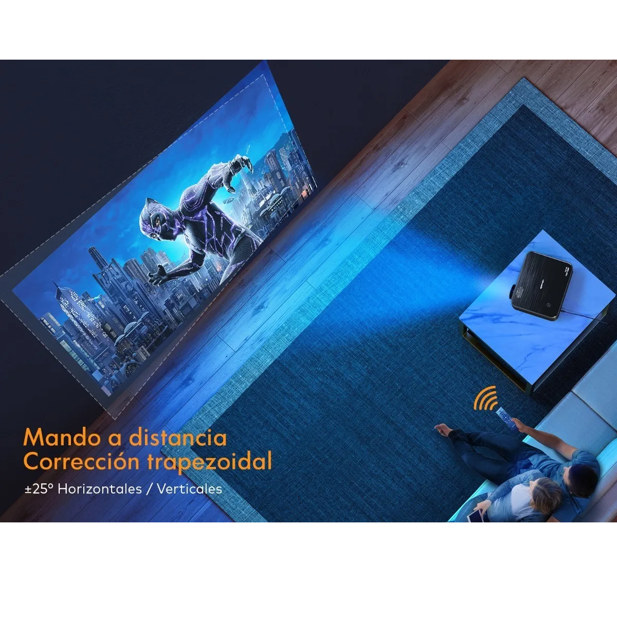 Proyector De Video Nativo De 1080p 4k Con 2 Bocinas Negro