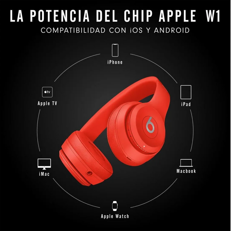 Audífonos Beats Solo³ Wireless - Citrus Red