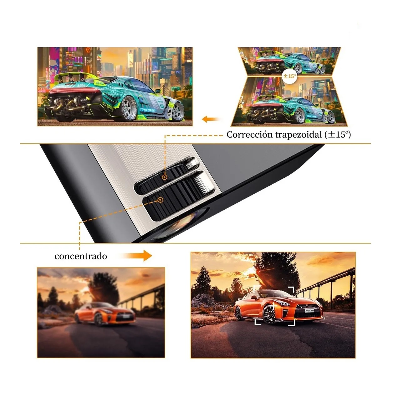 Proyector Portátil Led 1080p Full Hd Wifi 5500 Lumenes Hdmi