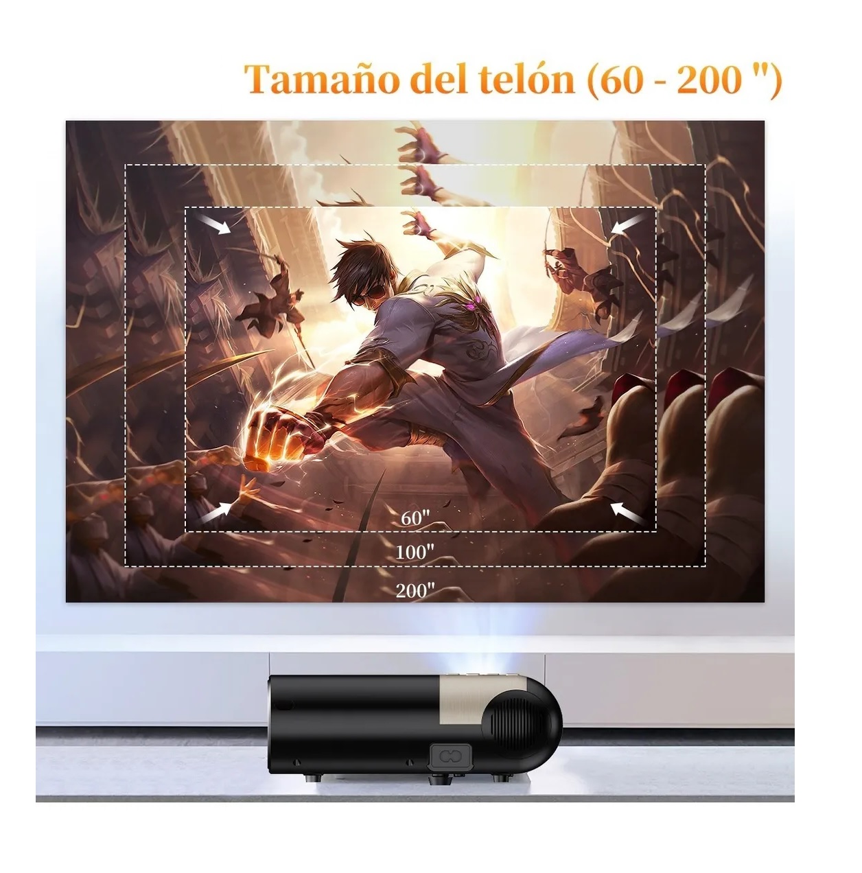 Proyector Portátil Led 1080p Full Hd Wifi 5500 Lumenes Hdmi