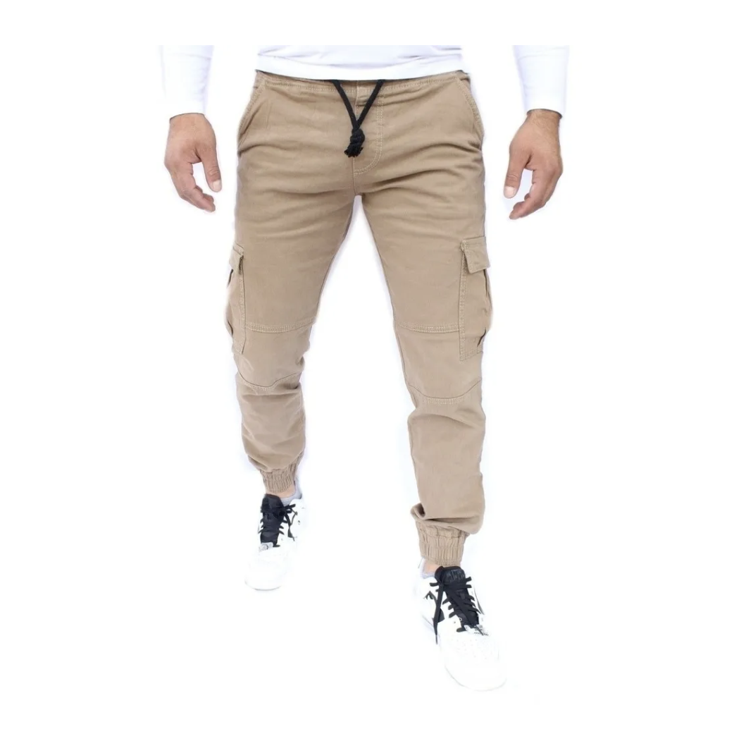 Pantalón Jogger Cargo de Gabardina Stretch Para Hombre John Silver