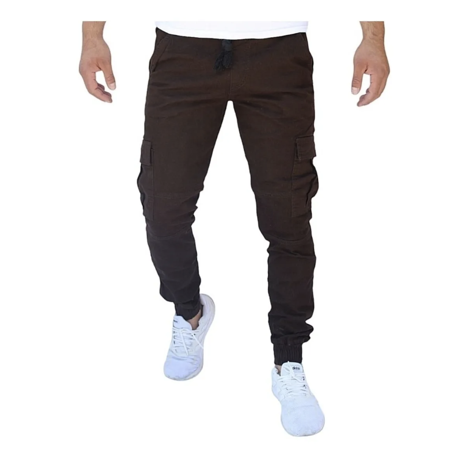 Pantalón Jogger Cargo de Gabardina Stretch Para Hombre John Silver