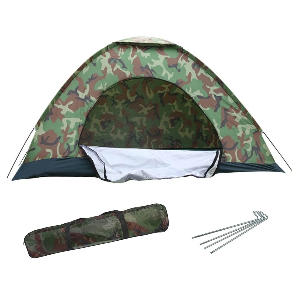 Tienda Casa Campaña 3 Personas/gran Espacio /fácil Instalar Camuflaje