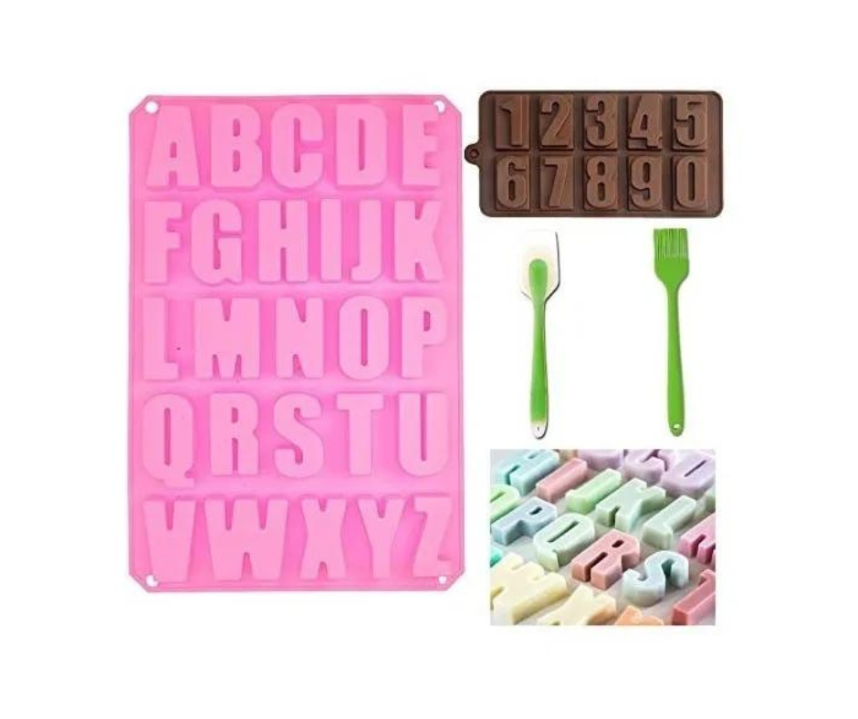 Moldes De Silicon De Letras Abecedario Para Repostería