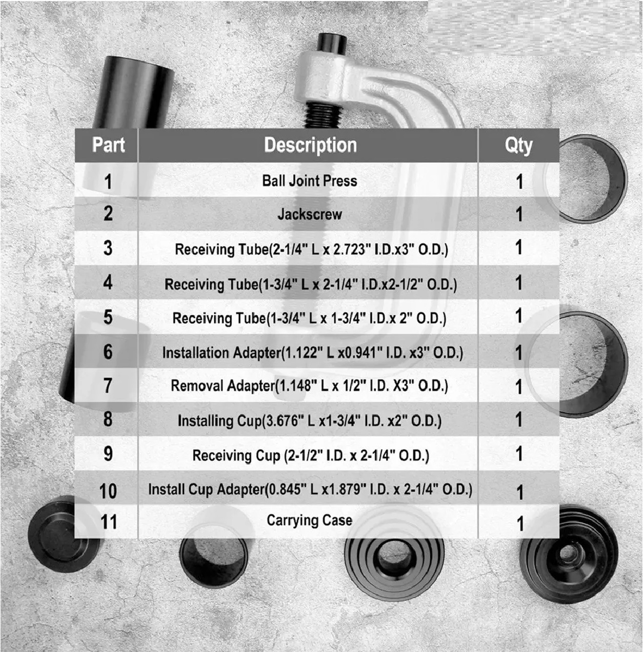 Juego De Herramientas De Prensa De Rótula Extracción