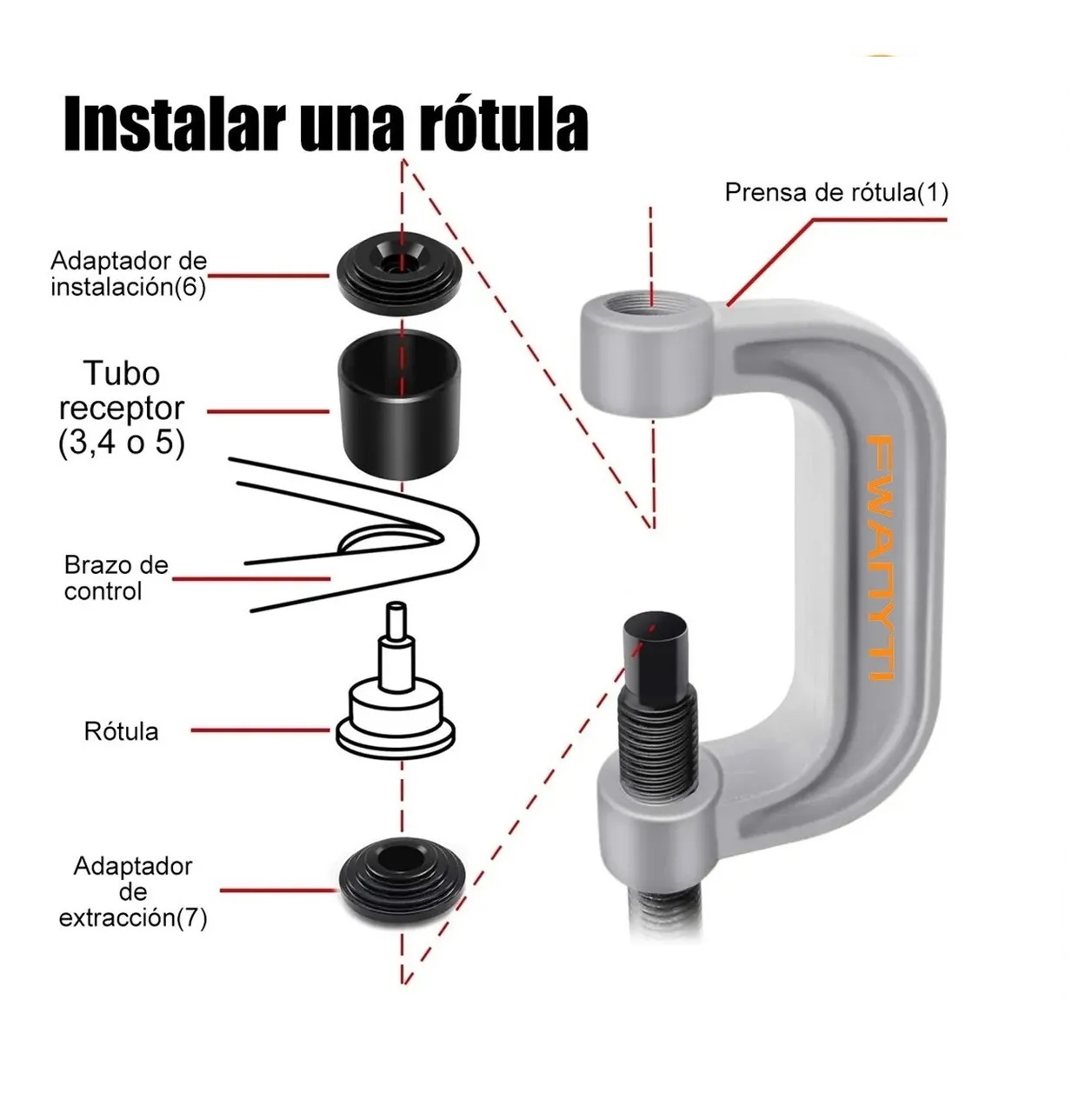 Juego De Herramientas De Prensa De Rótula Extracción