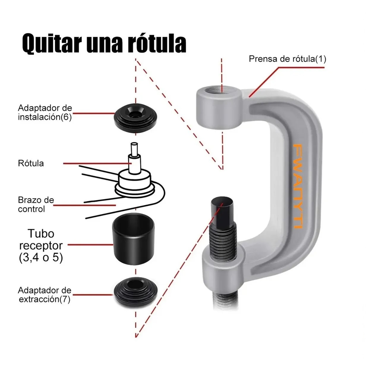 Juego De Herramientas De Prensa De Rótula Extracción