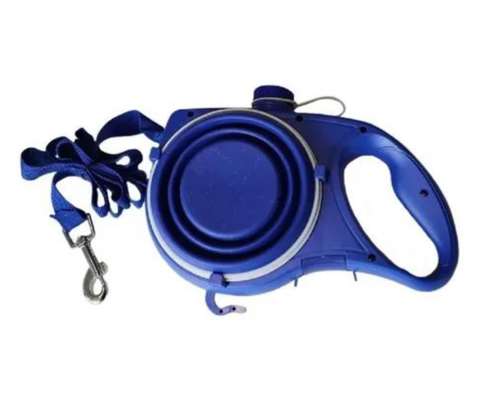 Correa Mascota Perro Gato Contenedor De Agua Plato Bolsitas