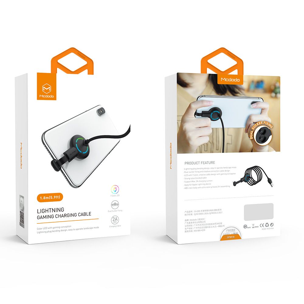 Cable Lightning Gaming Carga Rápida (1.8 Metros)