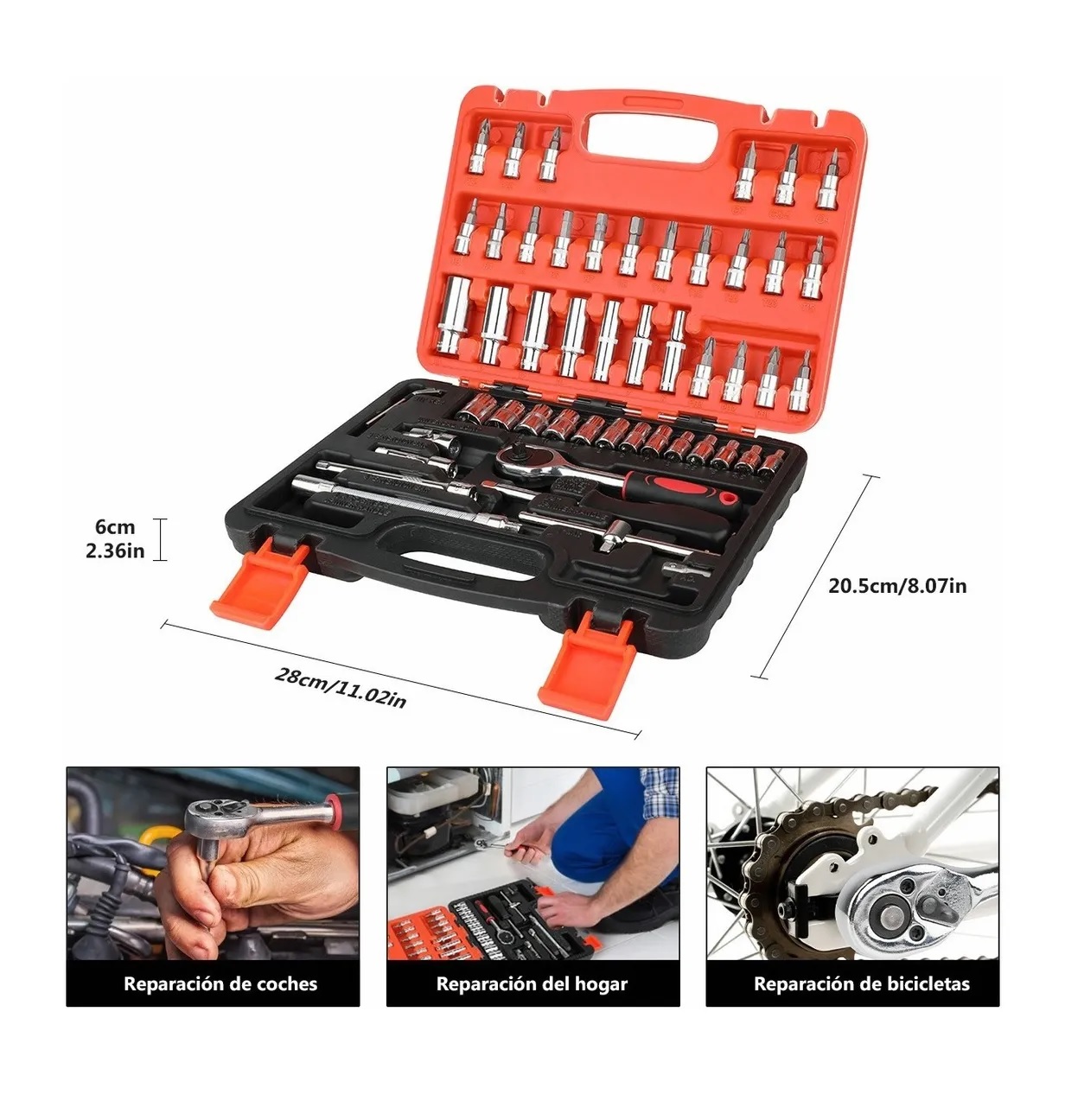 Juego De Herramientas Mecánicas Autocle Dados Acerokit 53pcs