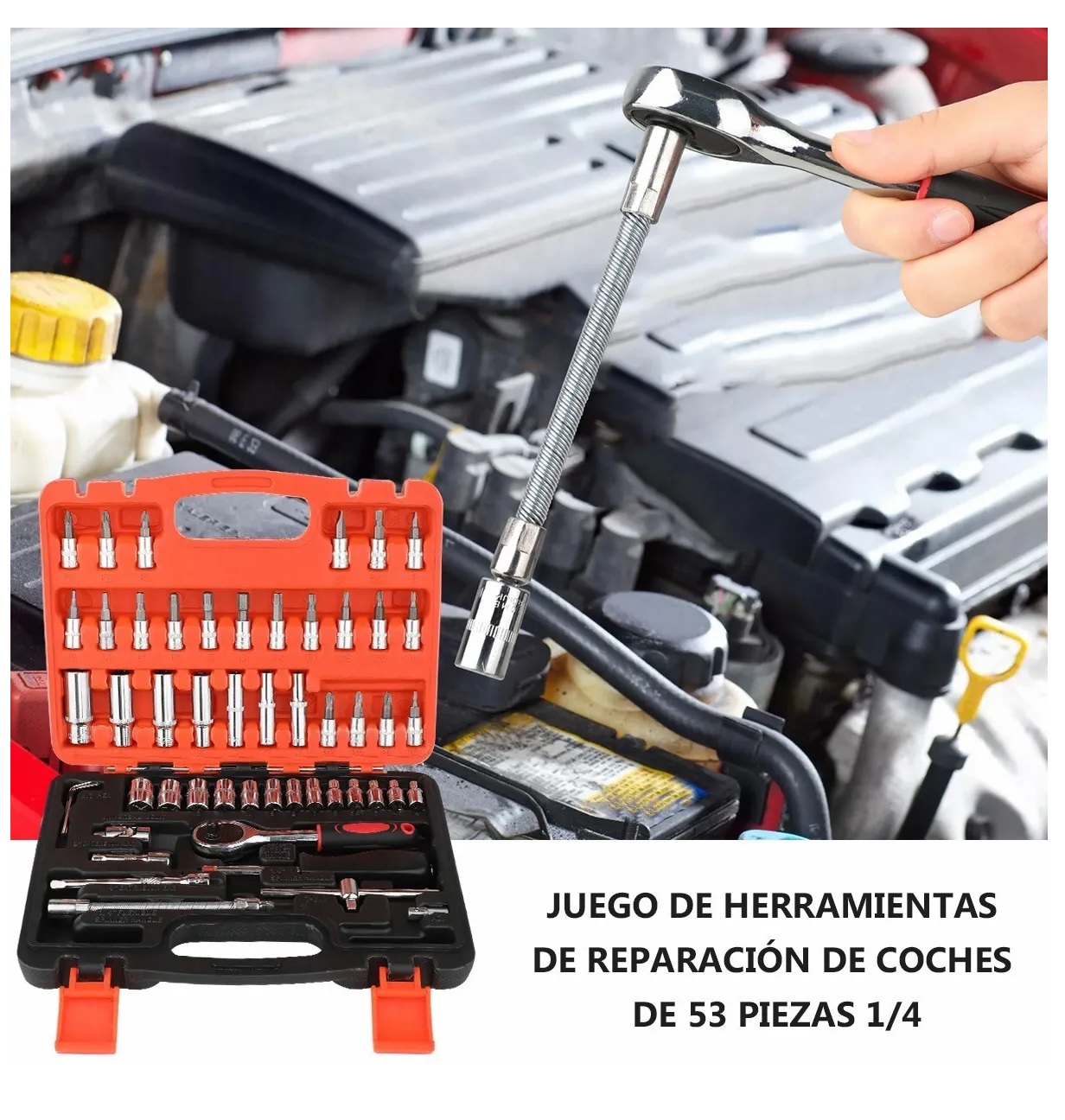 Juego De Herramientas Mecánicas Autocle Dados Acerokit 53pcs