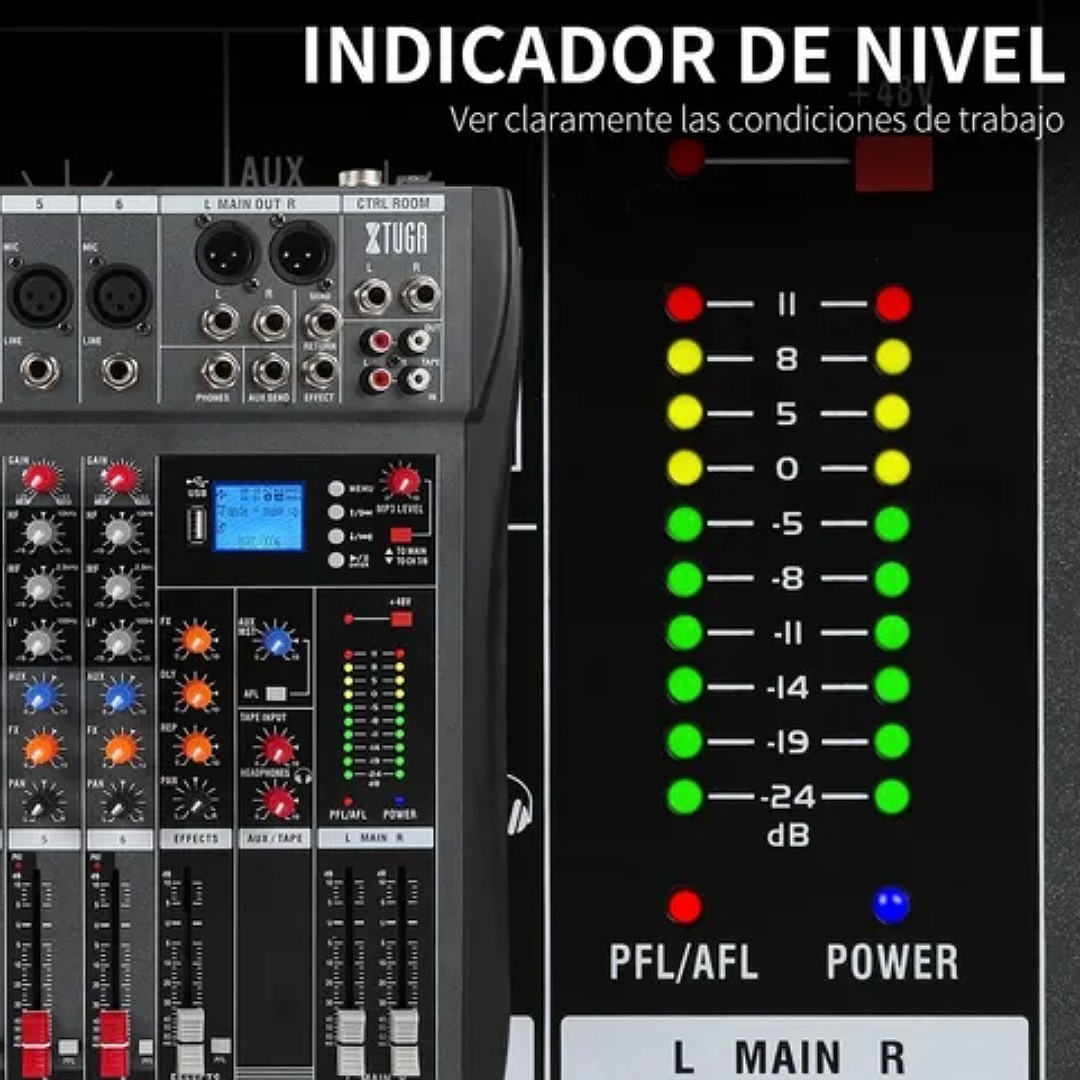 Mezcladora Mixer De 6 Canales 16 Efectos Ct60x-usb Xtuga