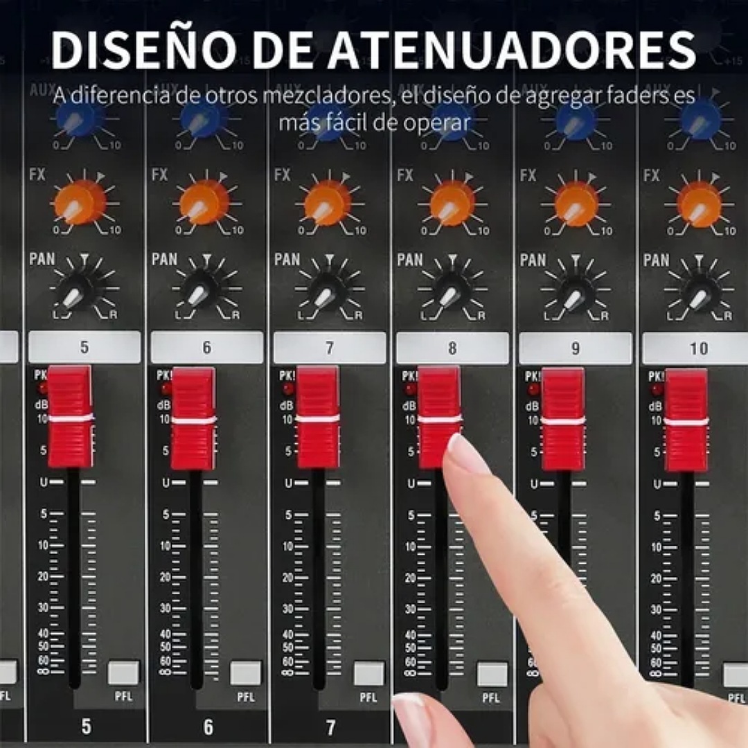 Mezcladora Mixer De 6 Canales 16 Efectos Ct60x-usb Xtuga