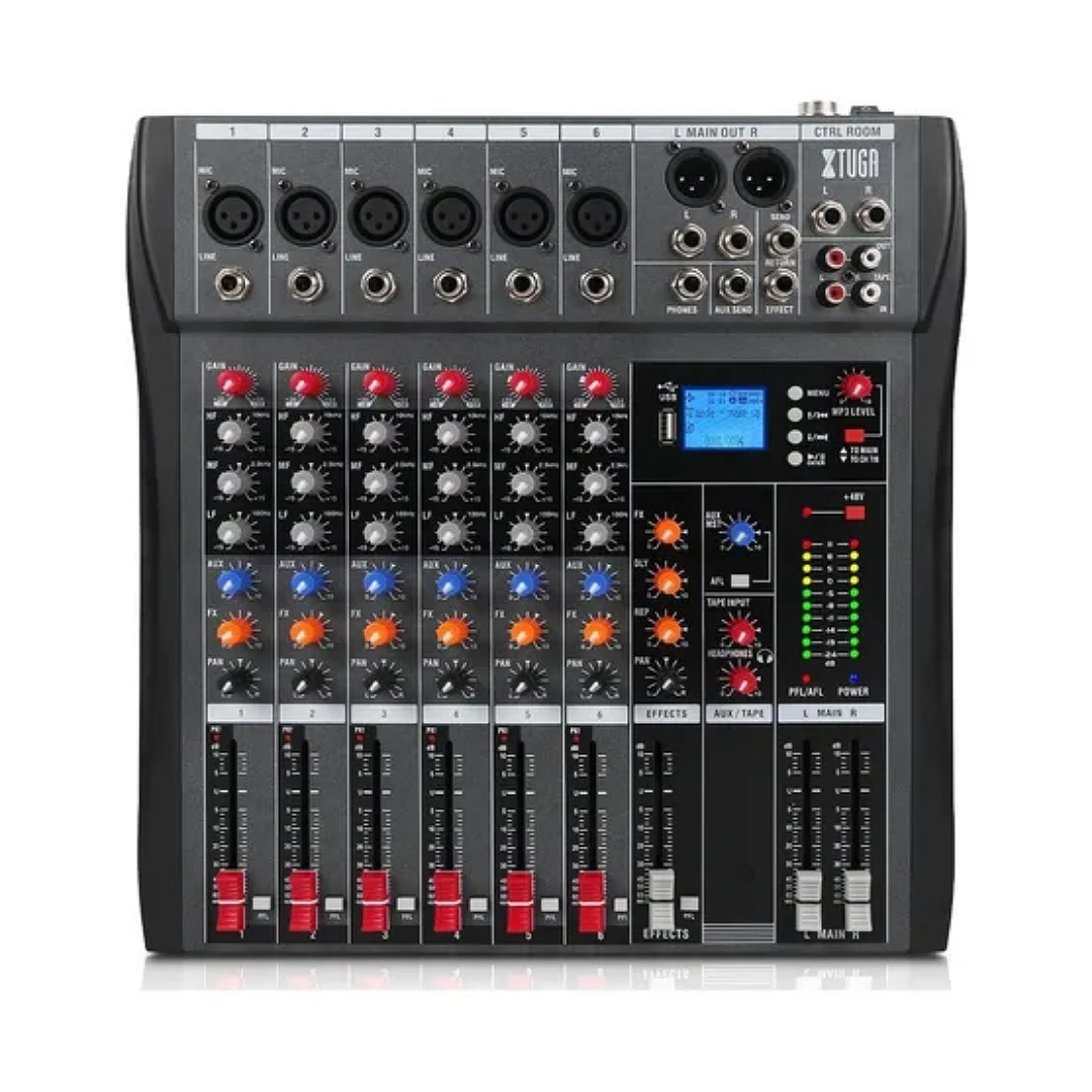 Mezcladora Mixer De 6 Canales 16 Efectos Ct60x-usb Xtuga