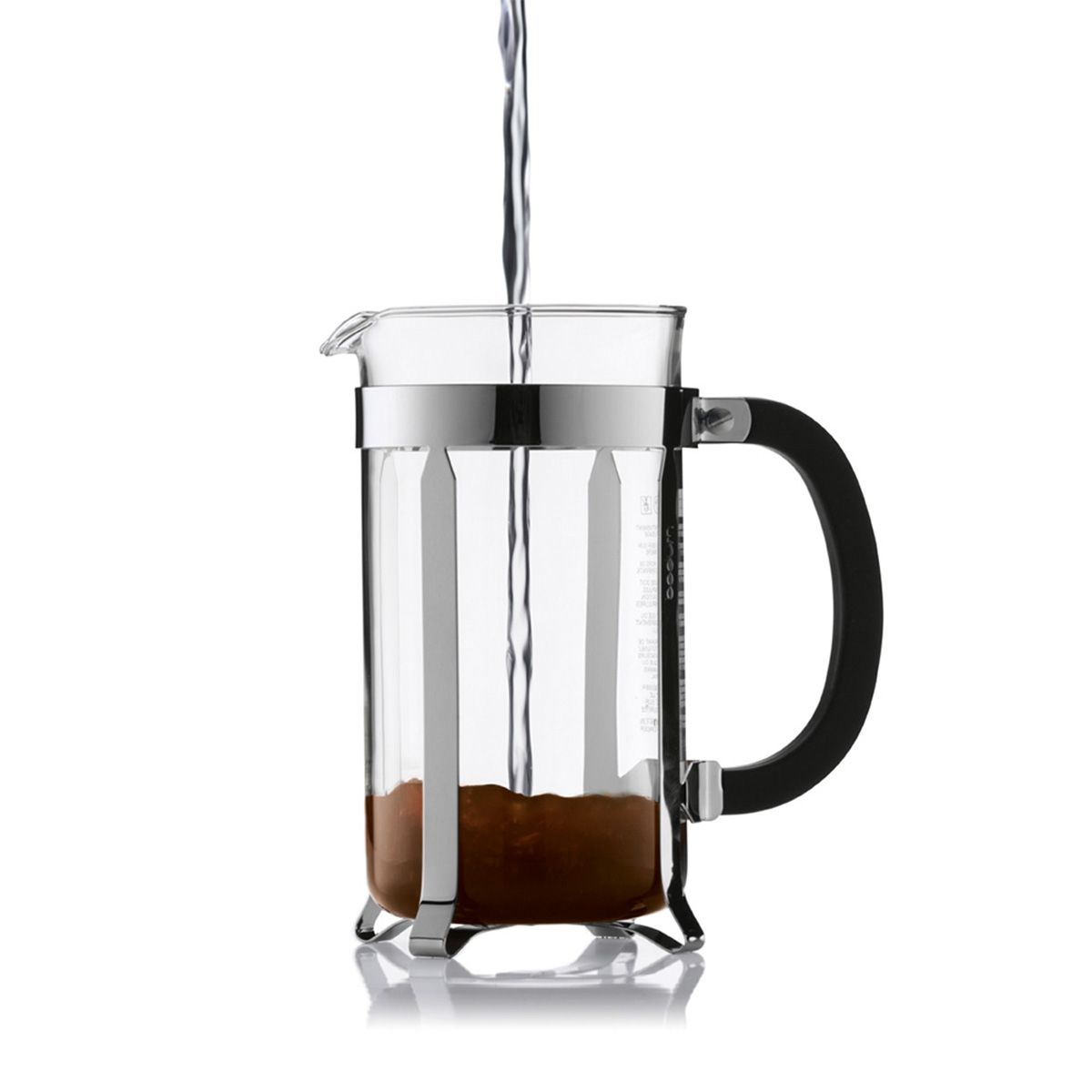 Cafetera de Prensa francesa, cromado, Marca Bodum para 8 tazas, 1L
