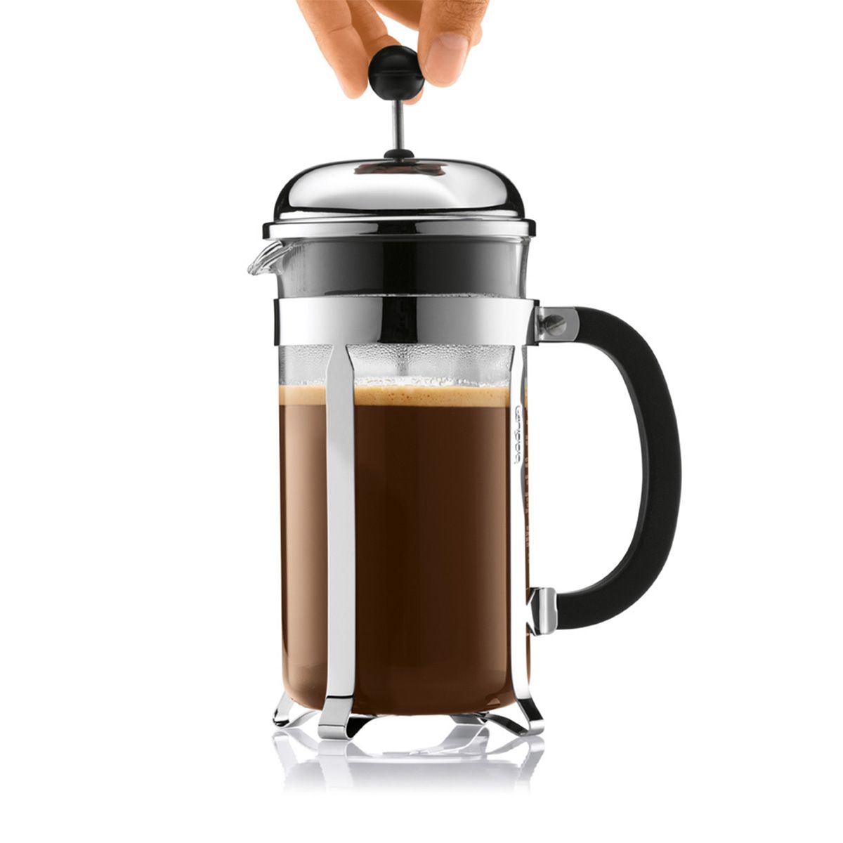Cafetera de Prensa francesa, cromado, Marca Bodum para 8 tazas, 1L