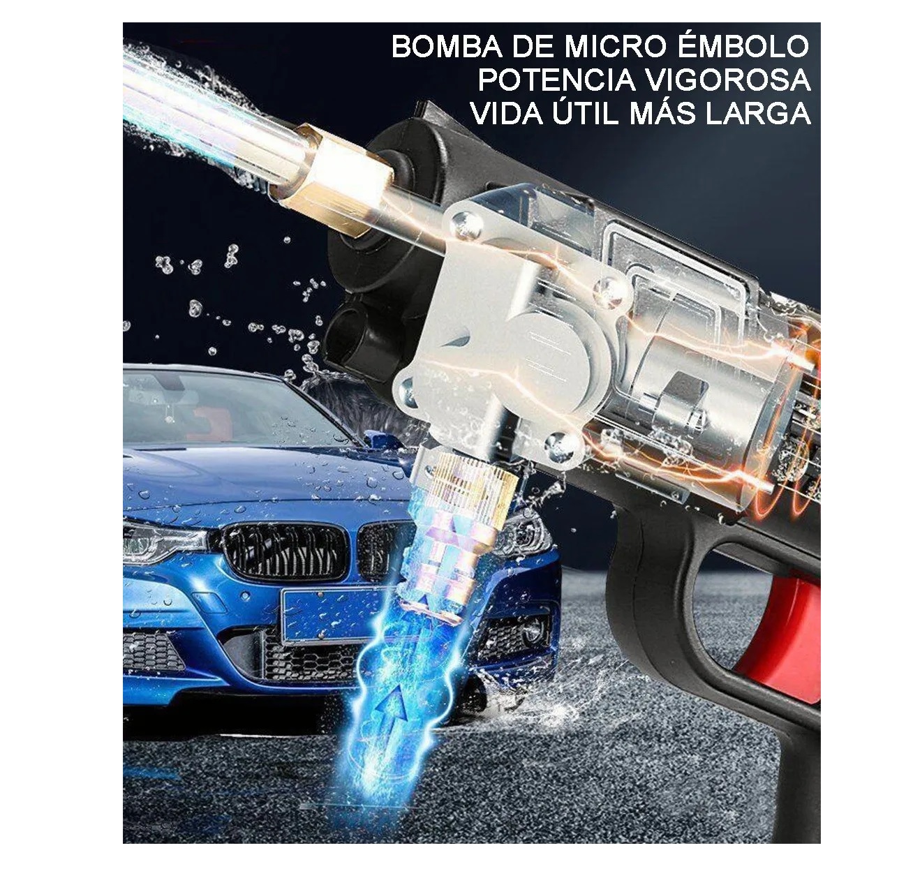 Pistola Lavado Coche Hidrolavadora Inalámbrico Alta Presión