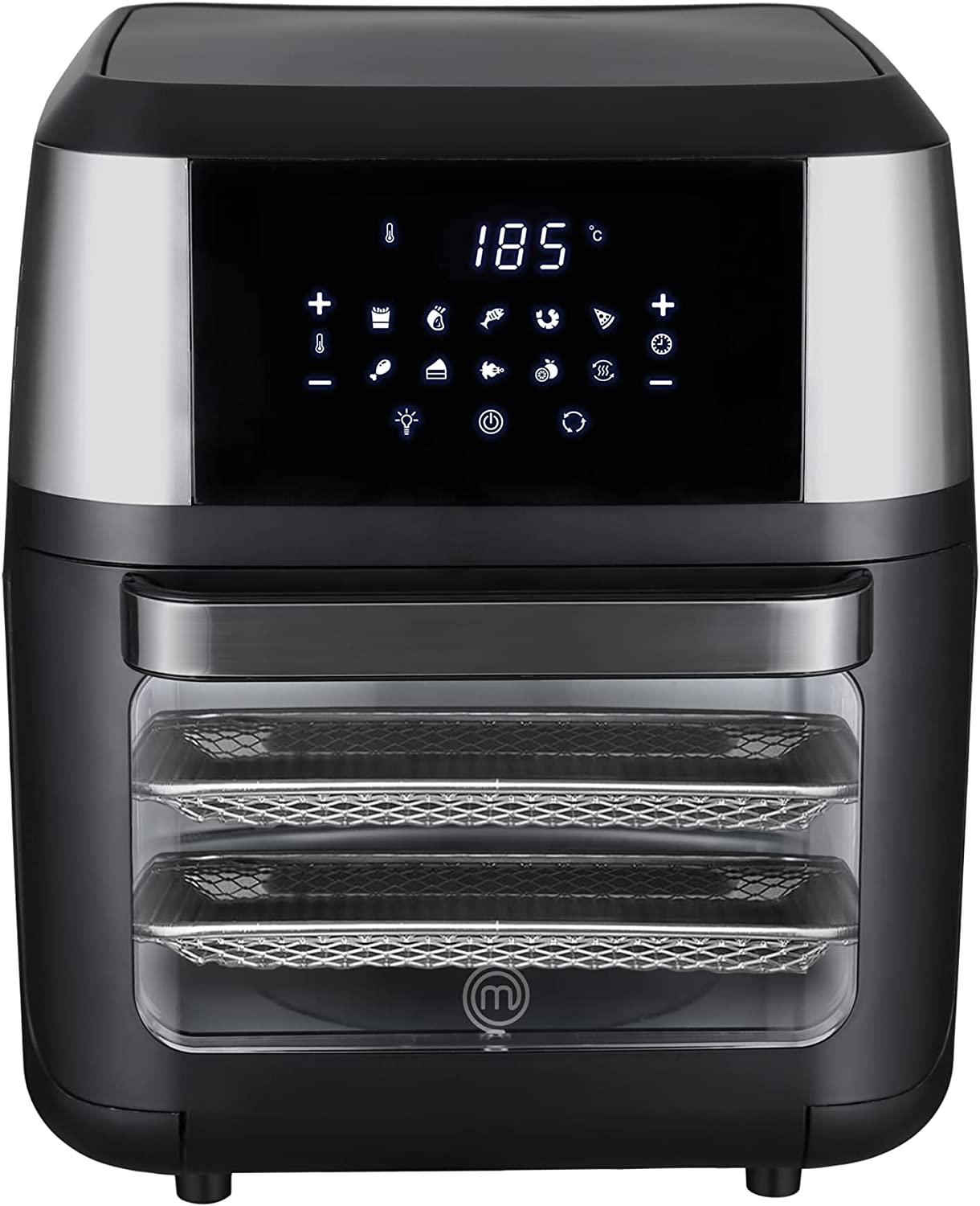 MASTERCHEF  Freidora de Aire  Horno de Conveccion Multifuncion, Rostizador, Deshidratador y mas  Air Fryer Oven  12 Litros  Pantalla Tactil  10 Funciones 1700W