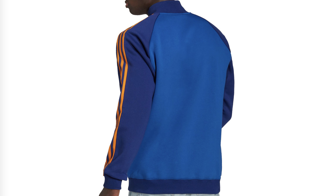 CHAMARRA ADIDAS REAL MADRID ANTHEM AZUL CON NARANJA (HA2533)