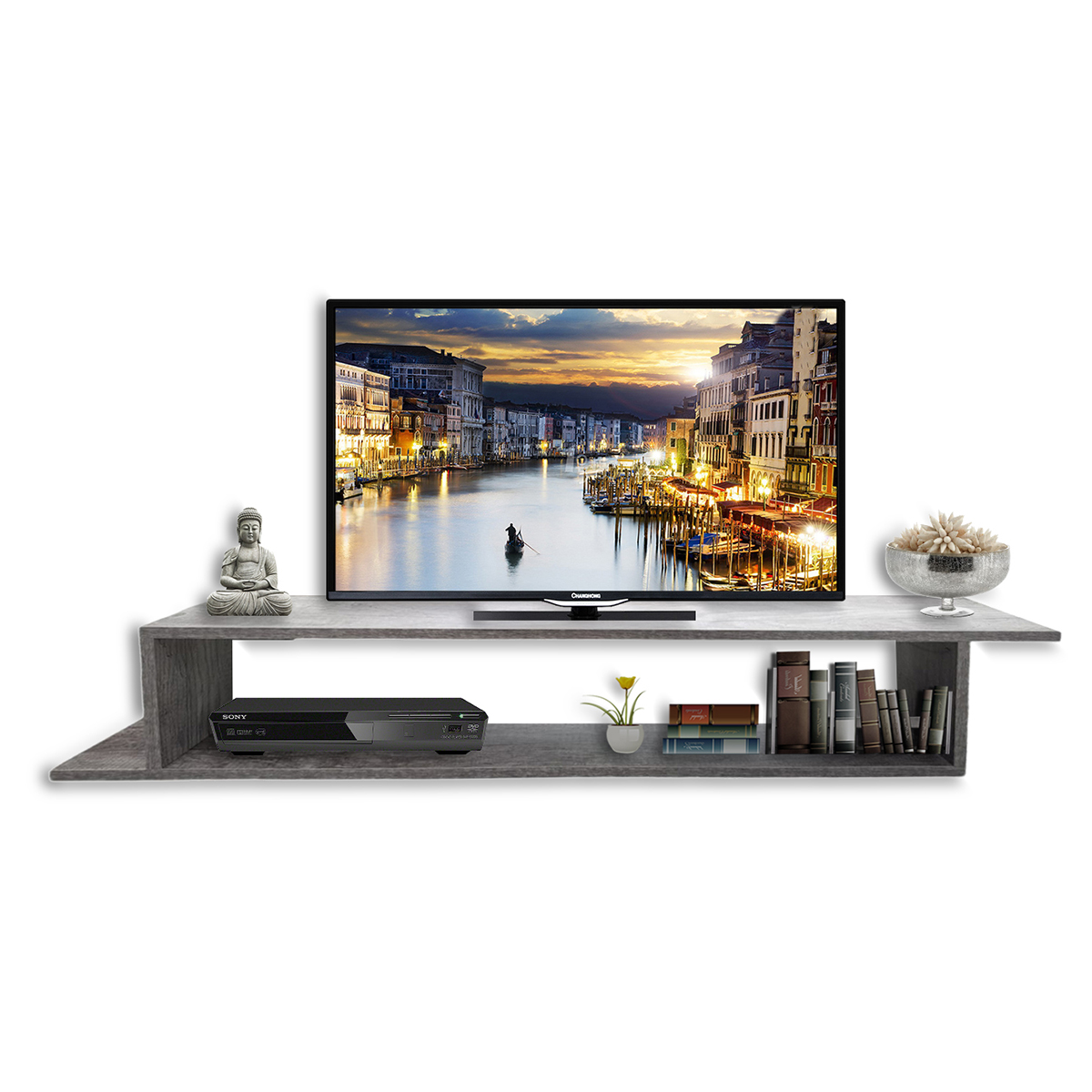 Repisa Mueble Flotante Modelo z para equipos de TV 110 x 25 cm Lombardia