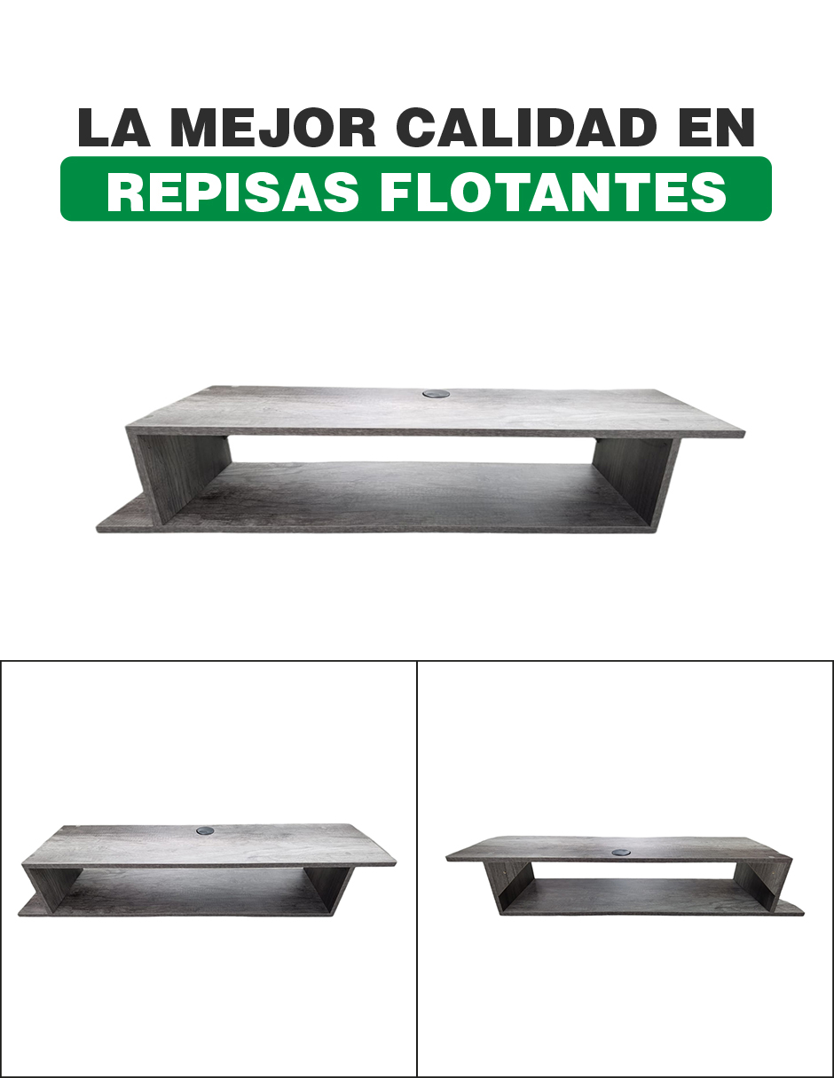 Repisa Mueble Flotante Modelo z para equipos de TV 110 x 25 cm Lombardia