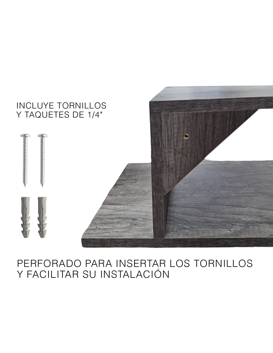 Repisa Mueble Flotante Modelo z para equipos de TV 110 x 25 cm Lombardia