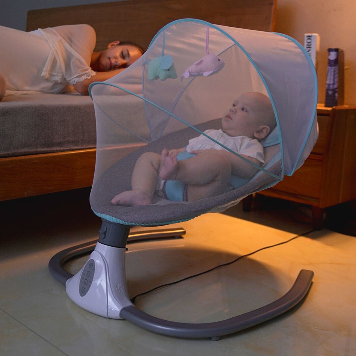 Columpio Mecedora Eléctrica Para Bebés Mima2