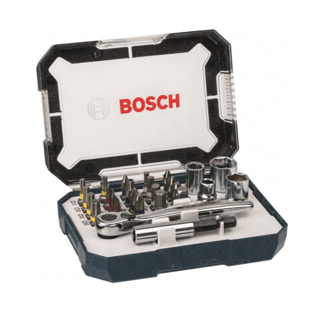 Juego De Puntas Y Dados Bosch 26 Pzas Con Matraca 2607017407