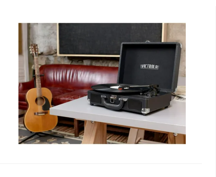 TORNAMESA VICTROLA  BLUETOOTH PORTABLE  VSC-550BT-BLK