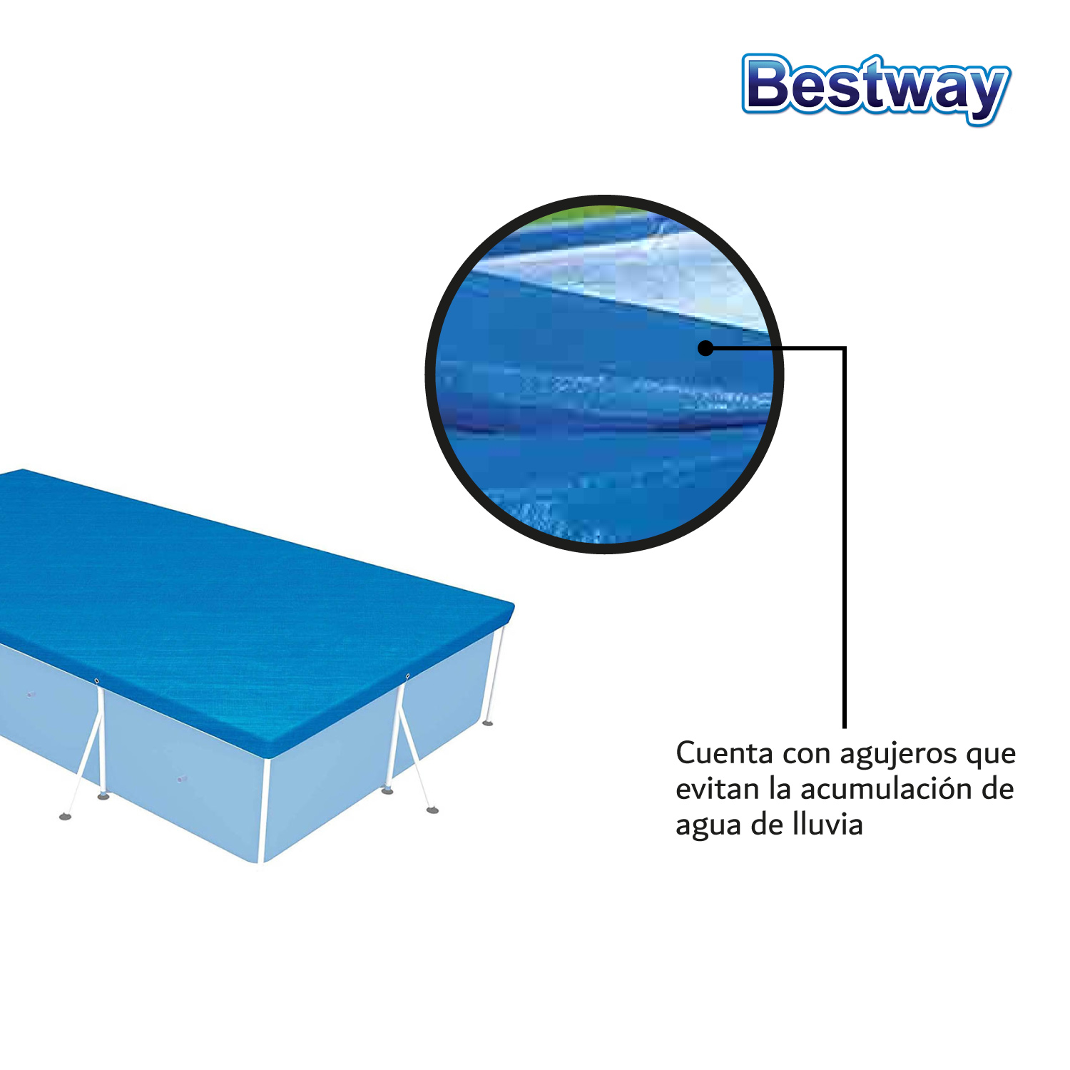 Cubierta Cobertor De Piscina Alberca Rectangular 4m Bestway 