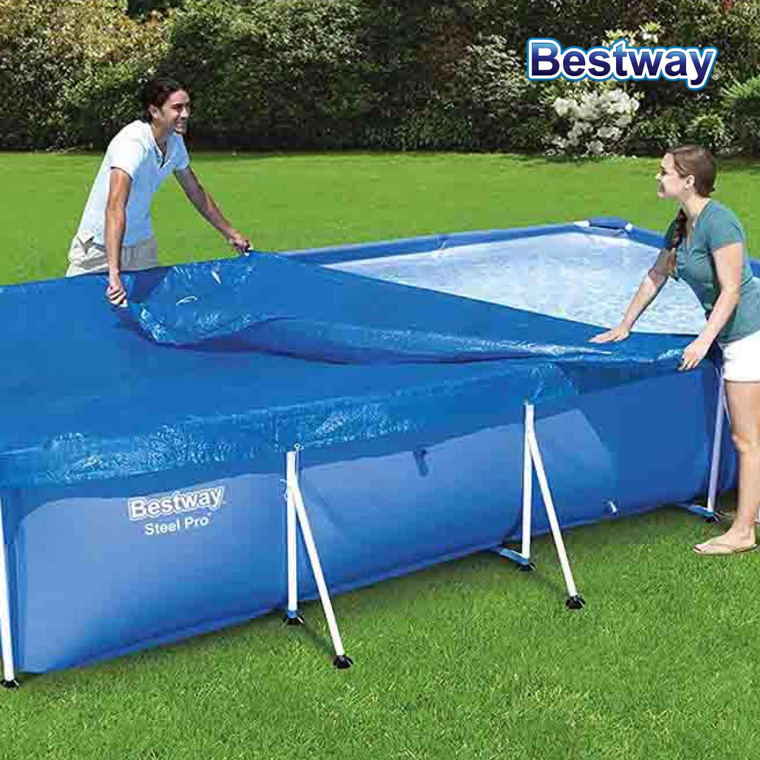 Cubierta Cobertor De Piscina Alberca Rectangular 4m Bestway 