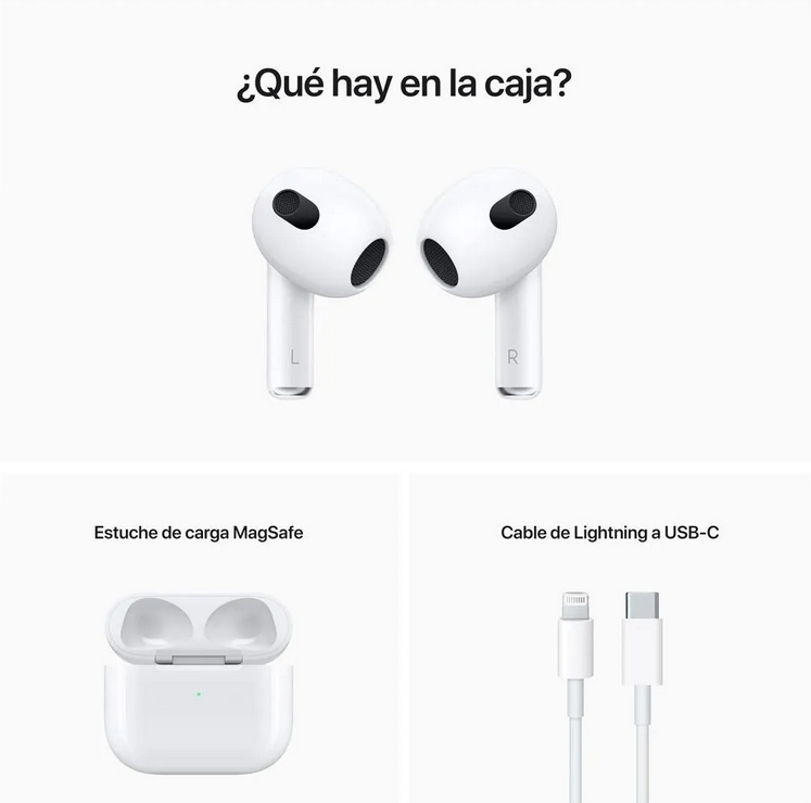 Apple AirPods (3ª Generación) Con Caja De Carga Magsafe