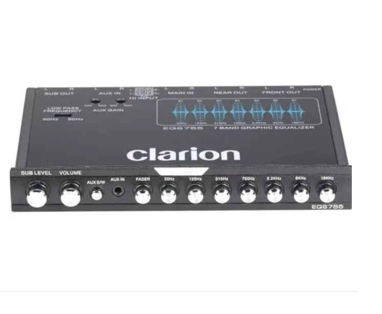 AMPLIFICADOR CLARION EQS755 ECUALIZADOR GRaFICO DE 7 BANDAS