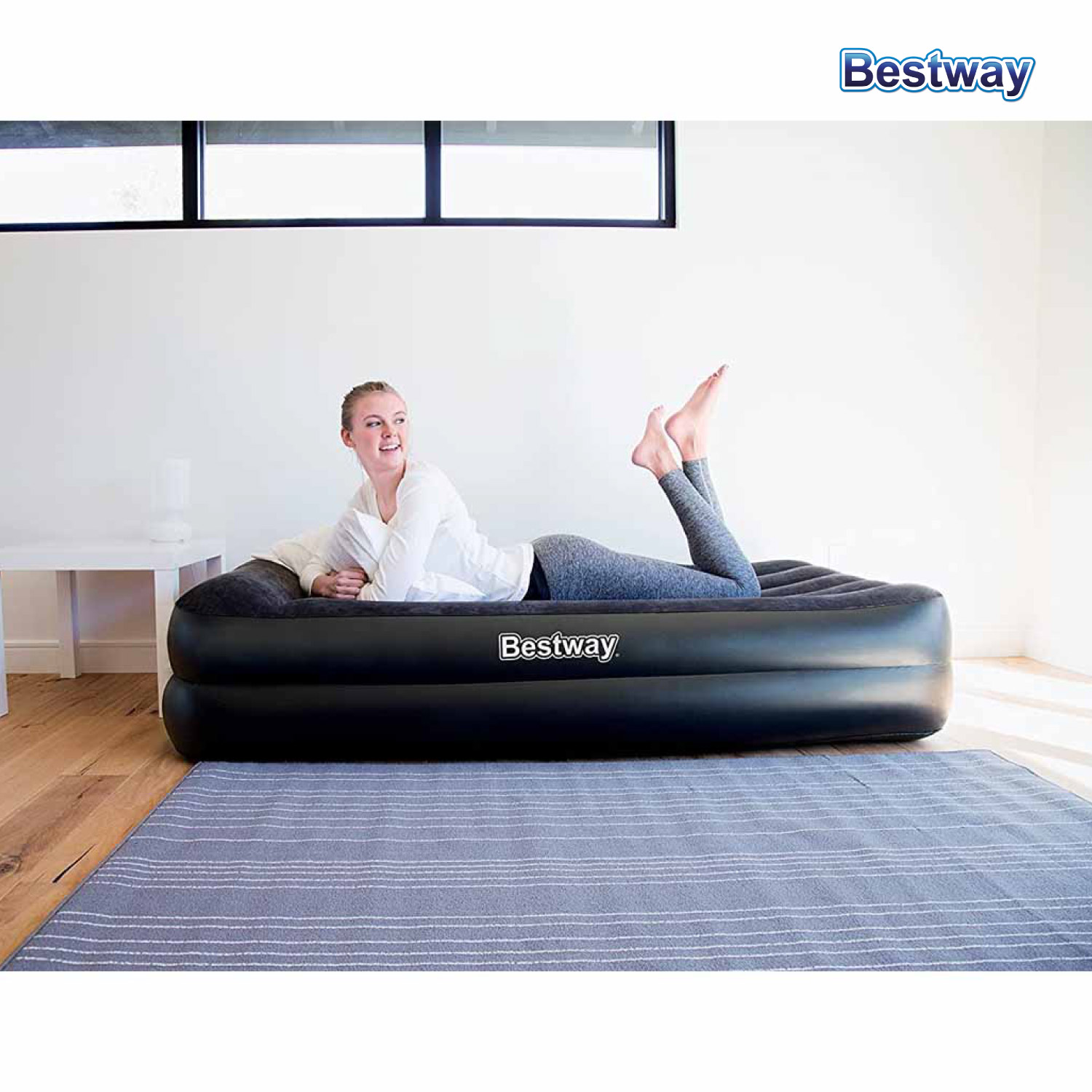 Colchon Inflable Queen Tritech Con Bomba Aire 203cm Bestway 