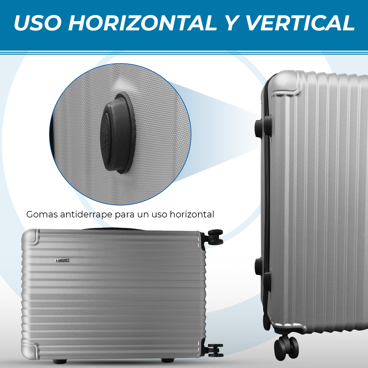 Set de 3 Maletas Rígidas LINIUM Deluxe Silver