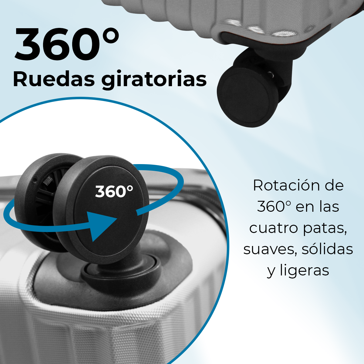 Set de 3 Maletas Rígidas LINIUM Deluxe Silver