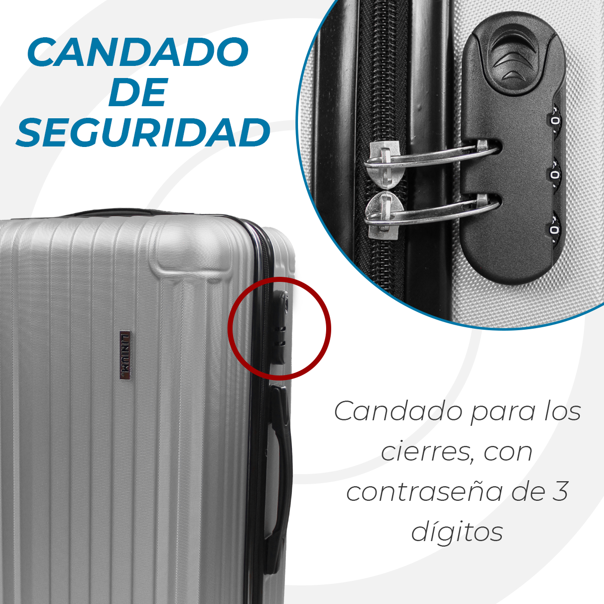 Set de 3 Maletas Rígidas LINIUM Deluxe Silver