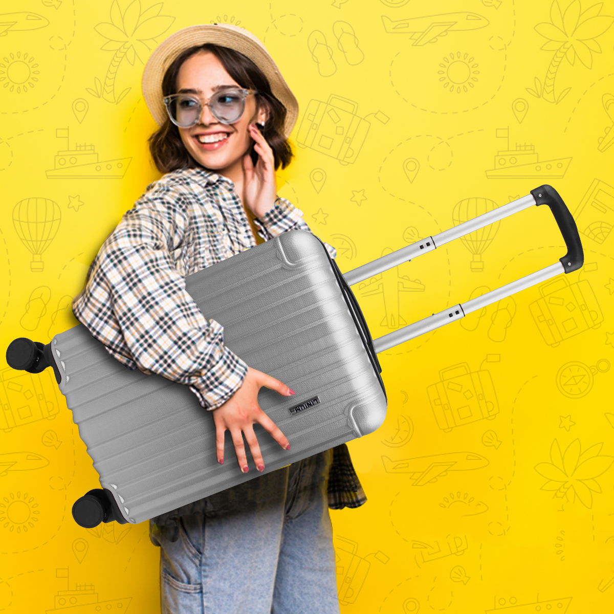 Set de 3 Maletas Rígidas LINIUM Deluxe Silver