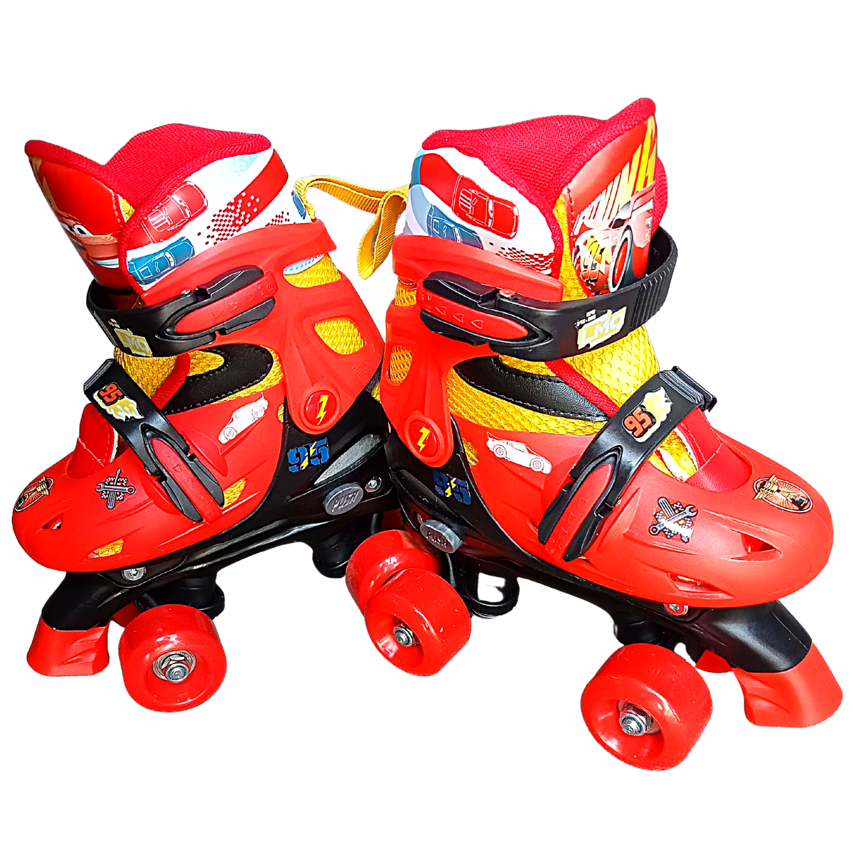 Patines Roller 4 Llantas Ajustables Disney Cars Rojos 19-21 cm